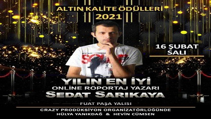 Sedat Sarıkaya’ya “En İyi Online Röportaj Yazarı” ödülü!