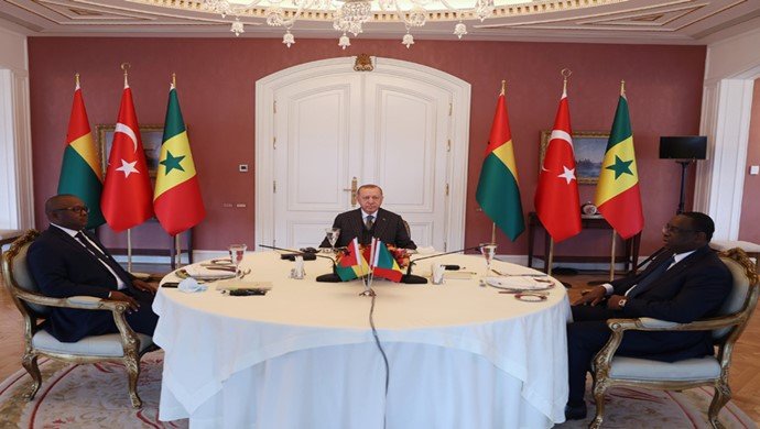 Cumhurbaşkanı Erdoğan, Gine Bissau Cumhurbaşkanı Embalo ve Senegal Cumhurbaşkanı Sall ile görüştü