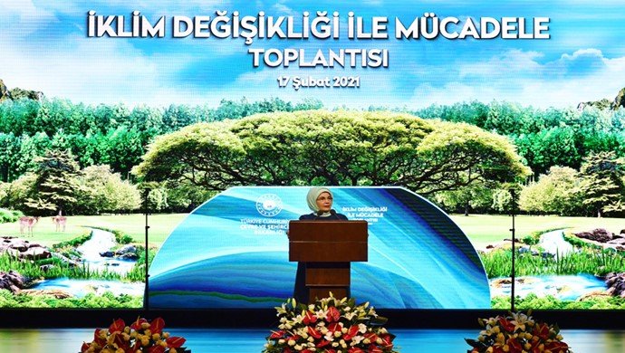 Emine Erdoğan, İklim Değişikliğiyle Mücadele Toplantısı’na katıldı