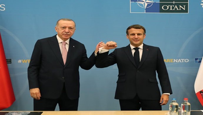 Cumhurbaşkanı Erdoğan, Fransa Cumhurbaşkanı Macron ile bir araya geldi