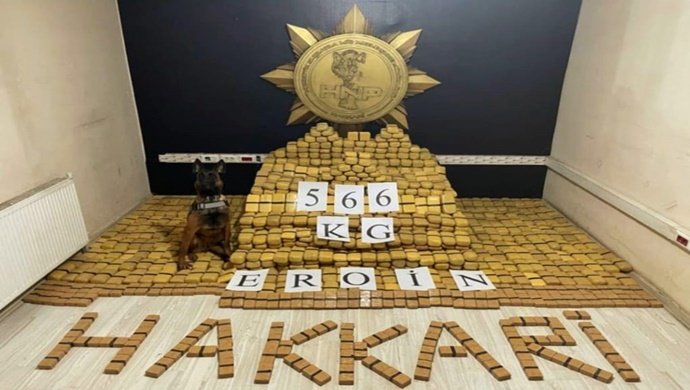 Hakkari Yüksekova’da 566 Kilogram Eroin Ele Geçirildi