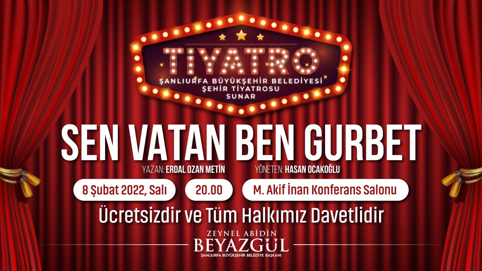 BÜYÜKŞEHİR’DEN ‘’SEN VATAN BEN GURBET’’ TİYATRO OYUNU