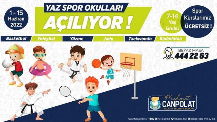 HALİLİYE’DE YAZ SPOR OKULLARI KAYITLARI BAŞLADI