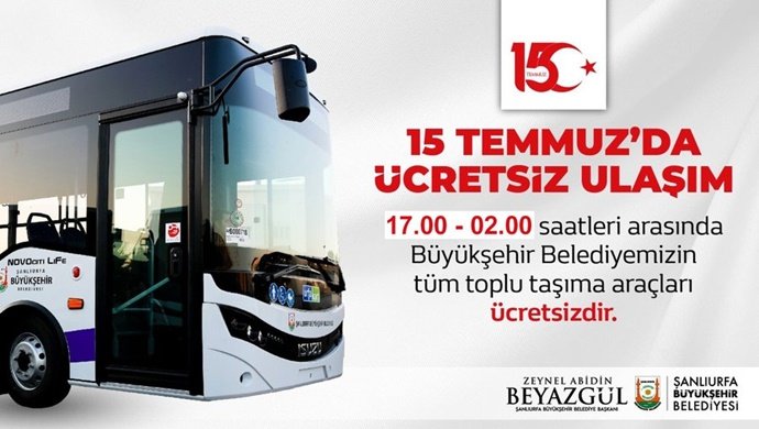 BÜYÜKŞEHİR, “ULAŞIM GECE 02:00’YE KADAR ÜCRETSİZ”